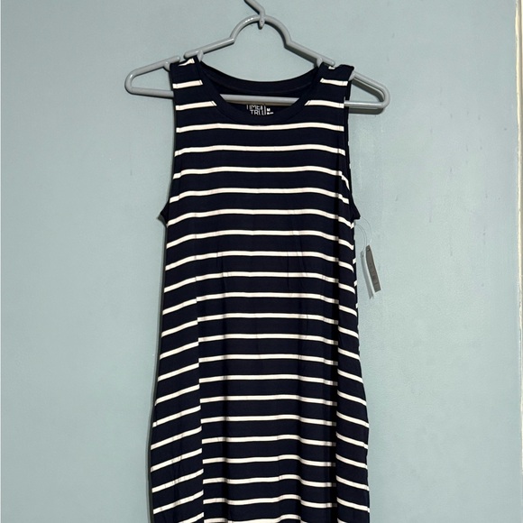 SELLING TIME & TRU DRESS For WOMEN SIZE XS STRIPED NWT SLEEVELESS  NAVY BLUE - Picture 5 of 11